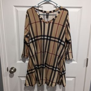 Plaid tunic shirt